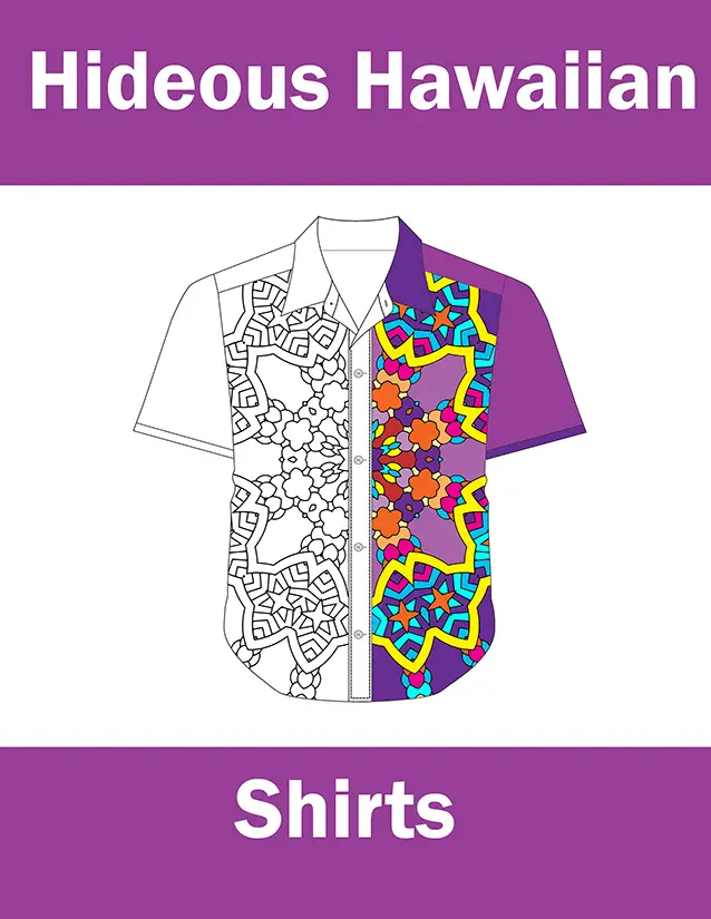 Hideous Hawaiian Shirts Coloring Pack